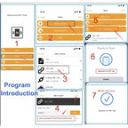 NFC Tools app screenshots showing steps for writing a URL to an NFC card