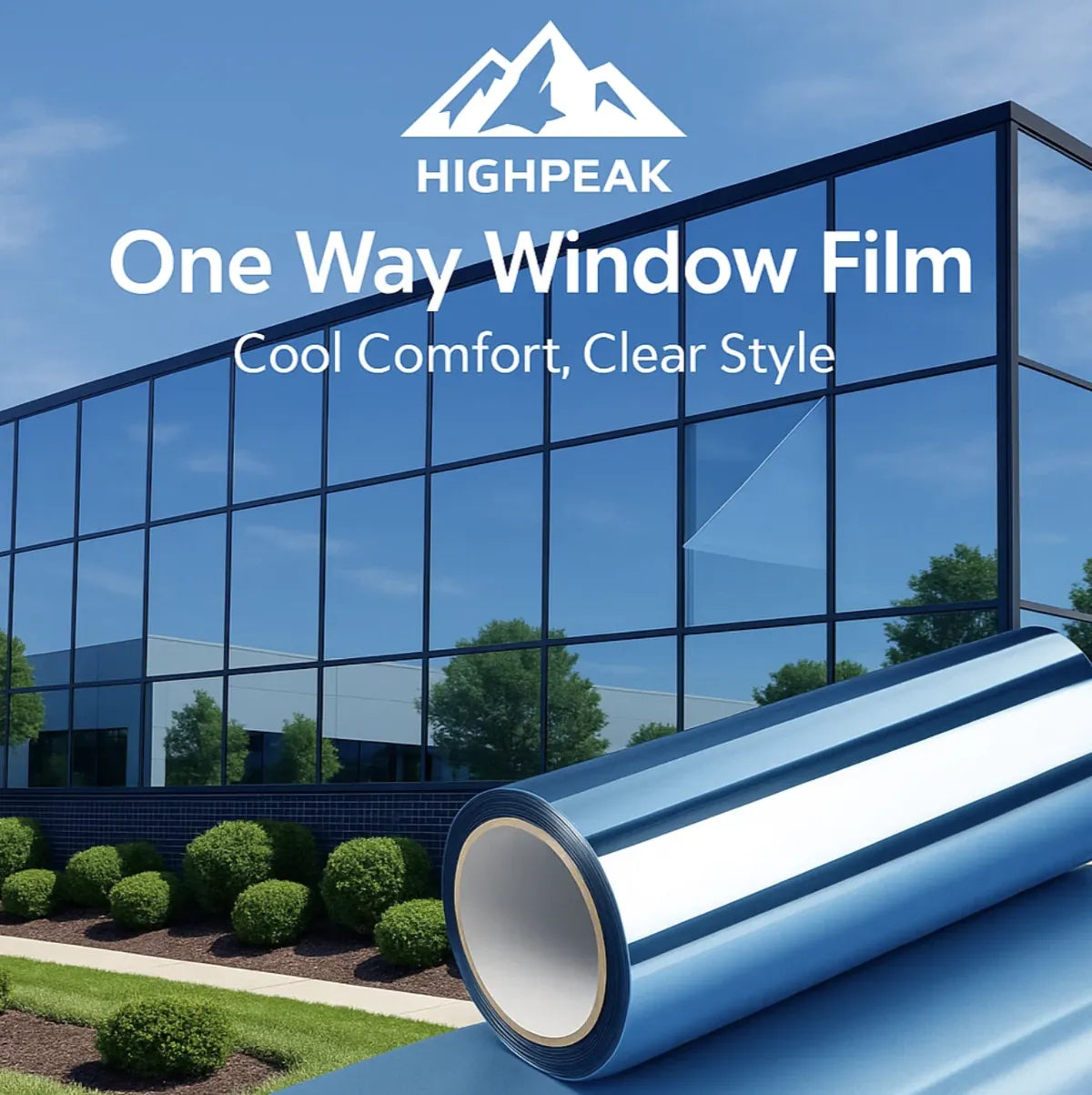 One Way Paint Window HighPeak One Way Window Film – Privacy Mirror Tint & UV Heat Blocking