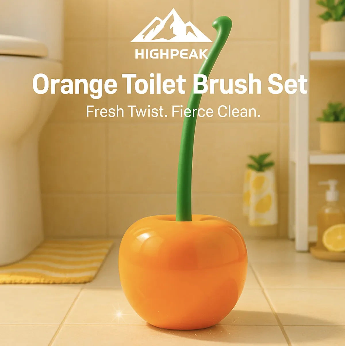 Cherry Toilet Brush Set