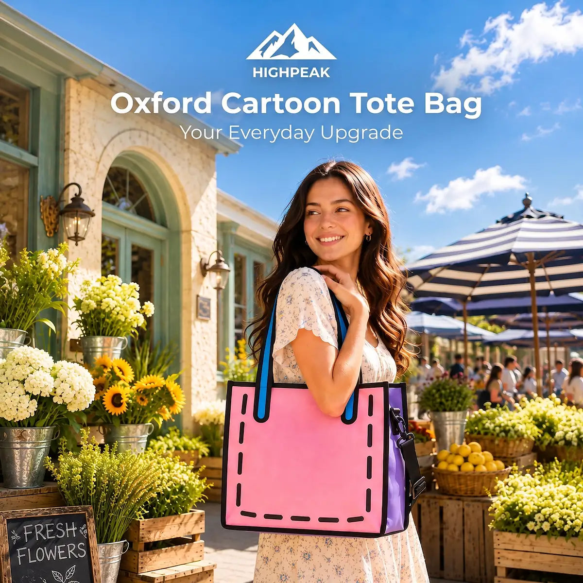 Oxford Cartoon Tote Bag