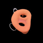 Pig Nose Costume Mask front view against black, with the white fastening strap visible behind it.