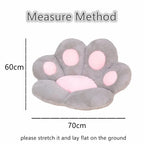 Plush Cat Paw Cushion size guide showing 70 cm width and 60 cm height