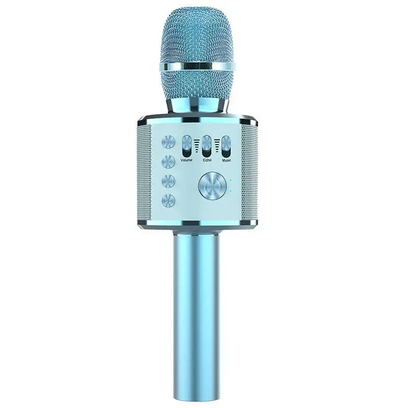 Popstar Karaoke Microphone in the metallic Blue color variant on a white background