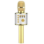 Popstar Karaoke Microphone in the metallic Gold color variant on a white background
