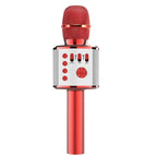 Popstar Karaoke Microphone in the metallic Red color variant on a white background