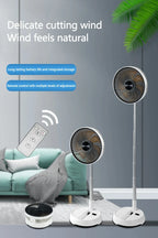 Portable Oscillating Fan lifestyle view showing folded, medium, and fully extended configurations