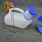 Portable Travel Urinal size guide showing 5.9-inch length, 4.33-inch height, and 2.17-inch cap