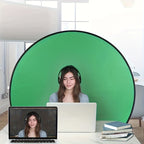 Round Green Screen Background