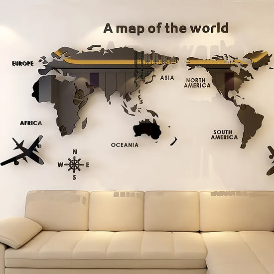 3D Wall World Map