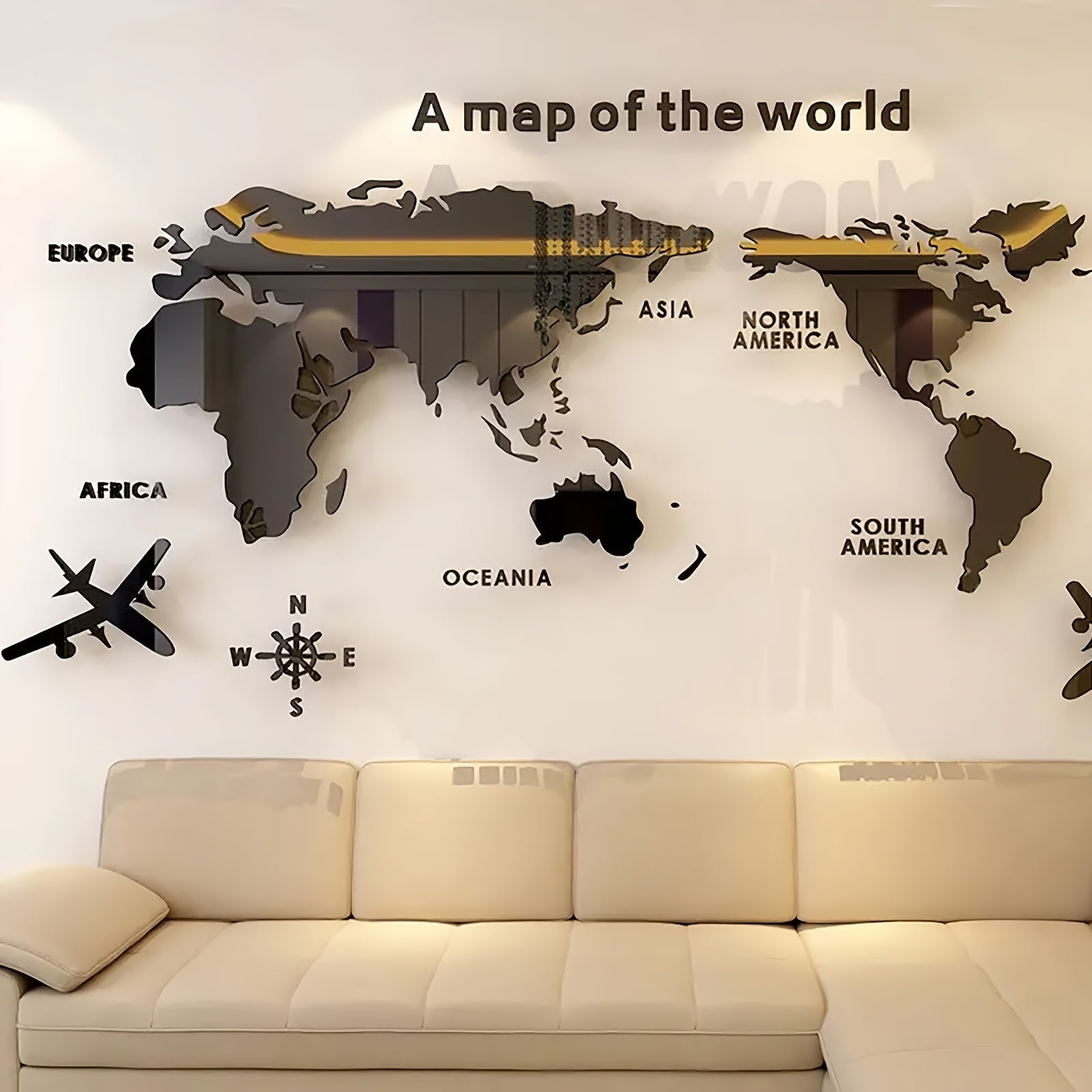 3D Wall World Map