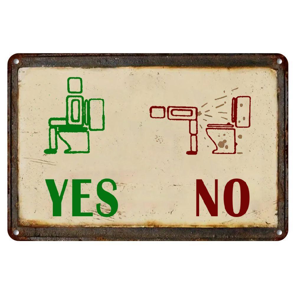 Funny Bathroom Metal Sign