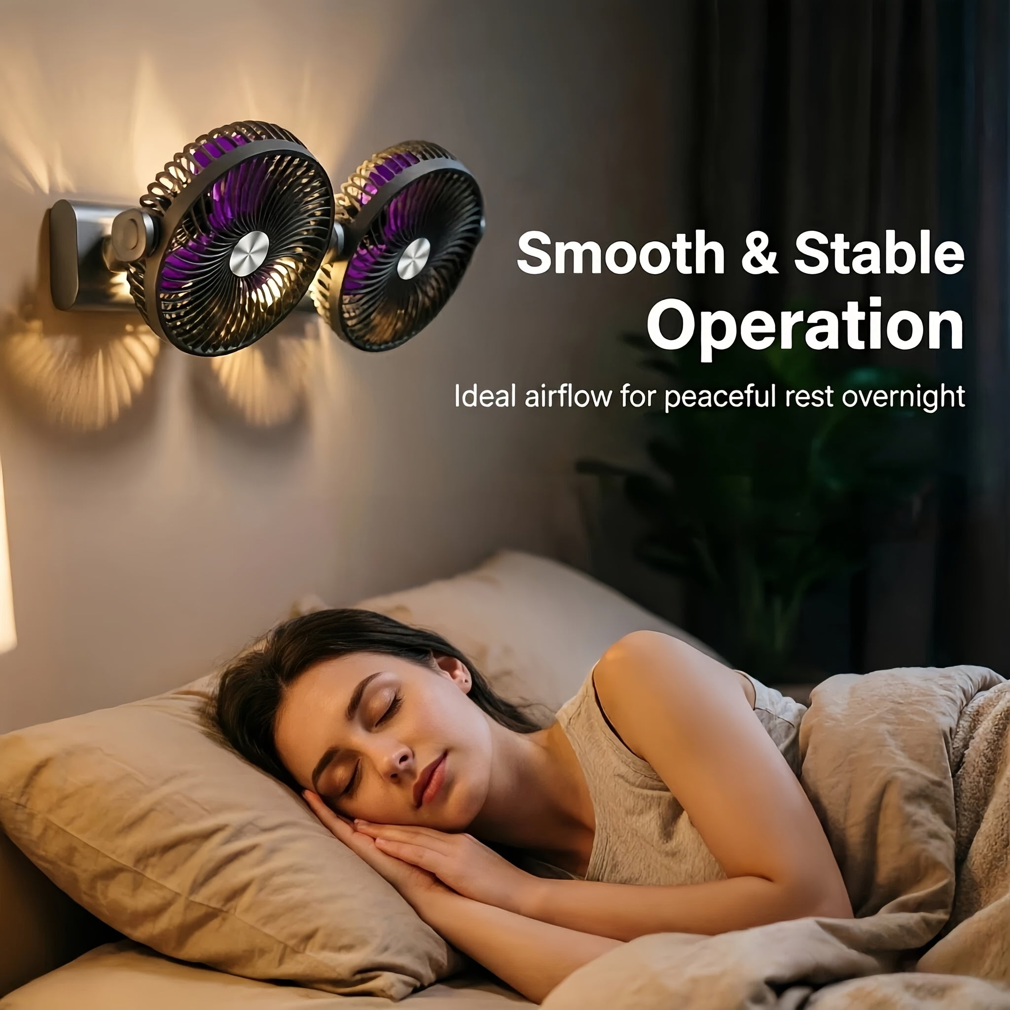 Dual Head Portable Fan