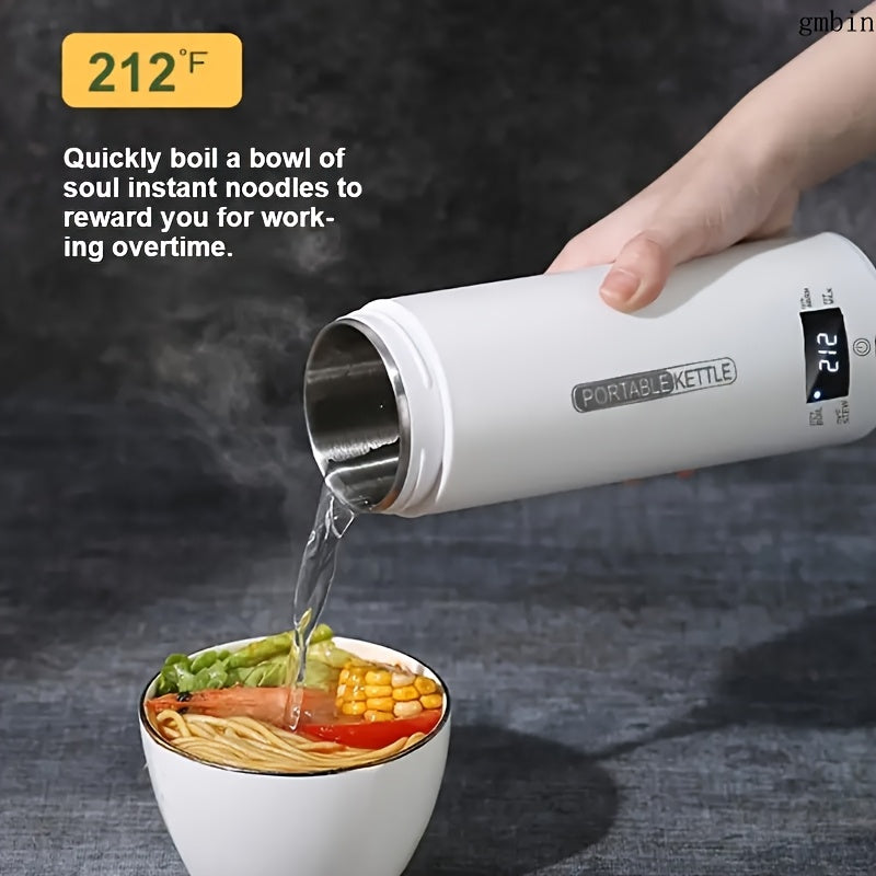 GMBIN Portable Electric Kettle  Compact Stainless Steel 4Temperature Control Quick Boil 212F US Plug Ideal for Coffee Tea  Travel