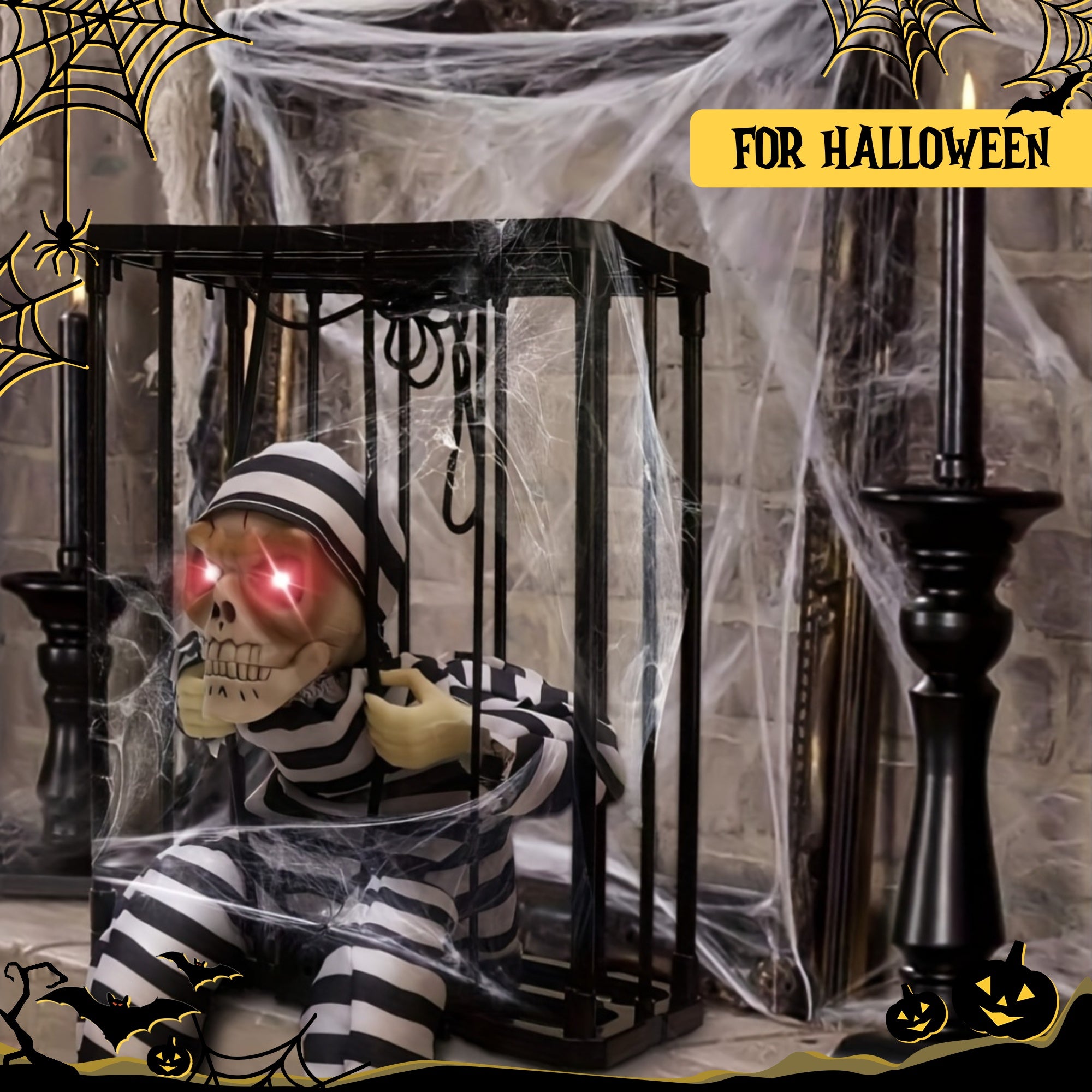 Prisoner Skeleton Cage Decor