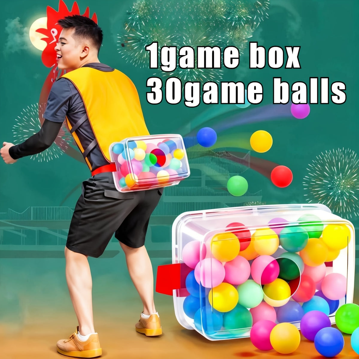 Box Ball HighPeak Shake Ball Box Game – Outdoor Party Set with 30 Balls