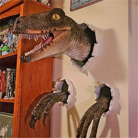 3D Raptor Dinosaur Wall Art Set