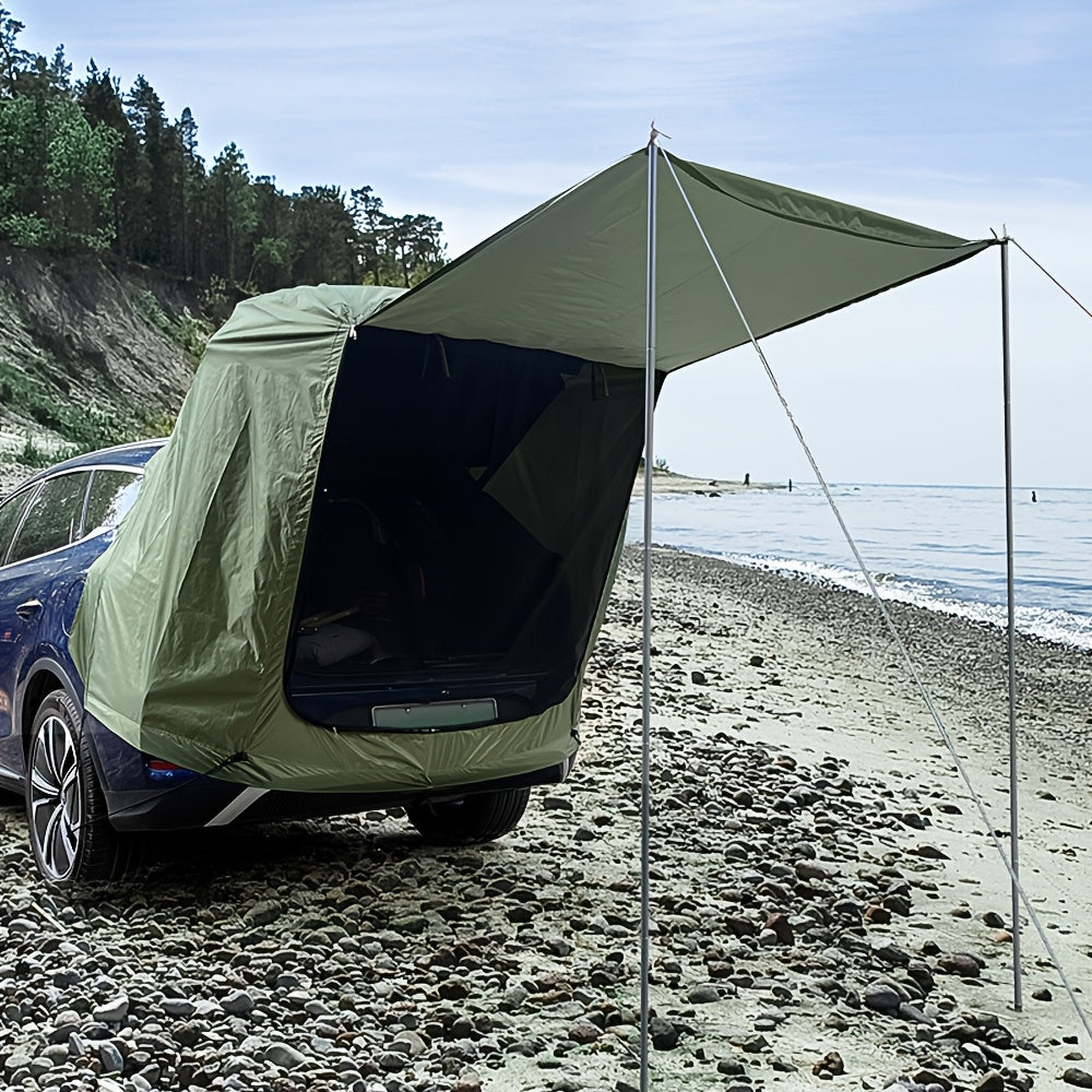 HighPeak SUV Tailgate Tent Awning Shelter – Mosquito & Sun Proof Military Green