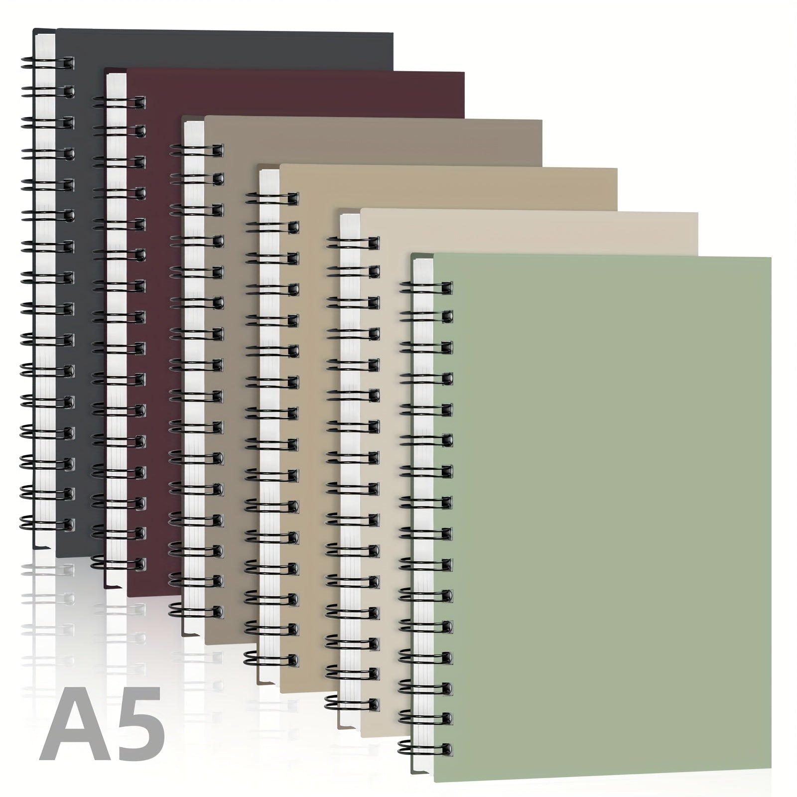 Hardcover Spiral Notebooks 6Pack