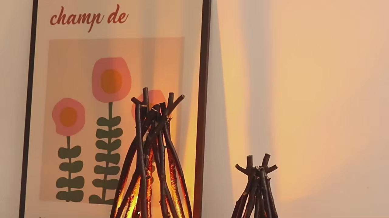 Rustic Campfire Lamp