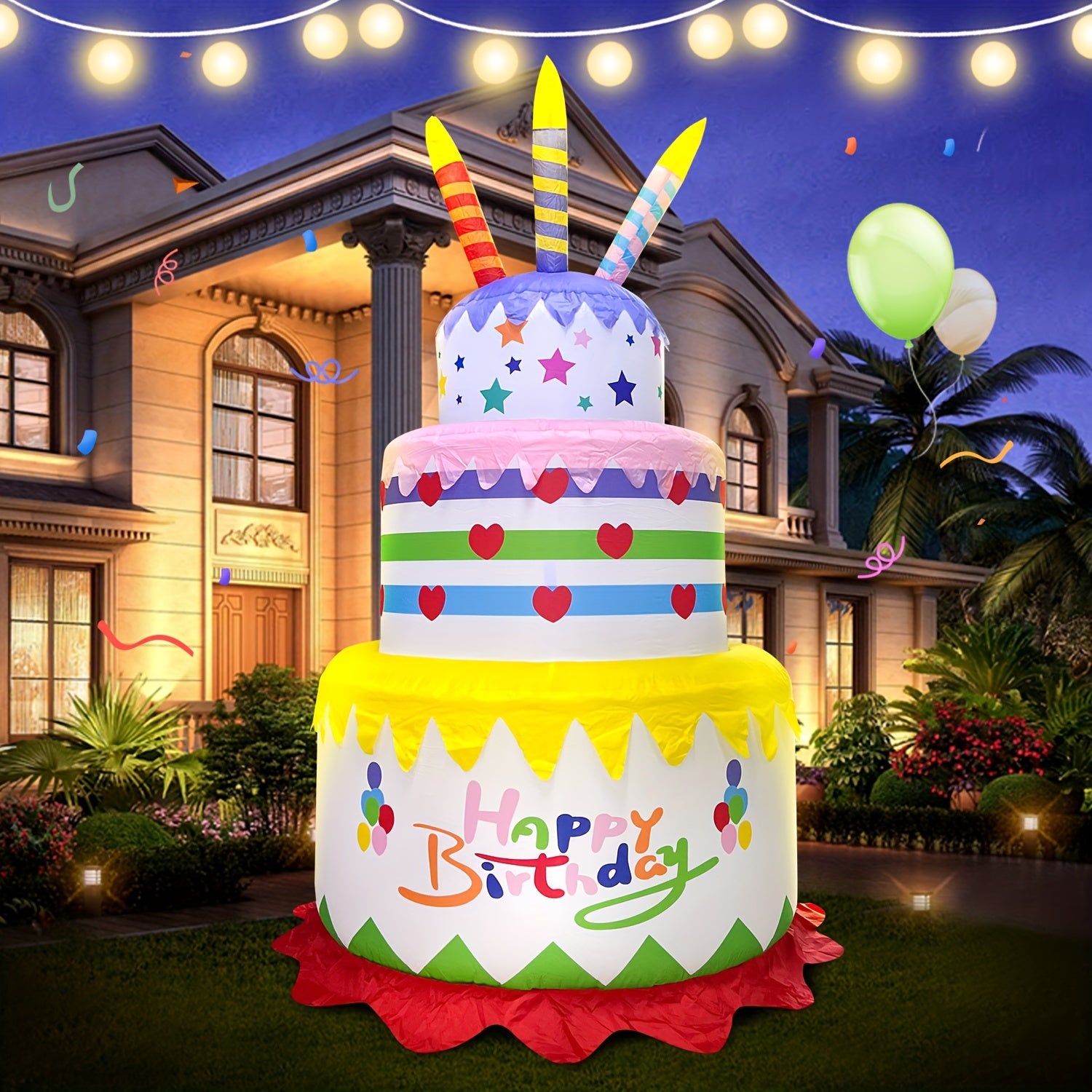 6ft Inflatable Birthday Cake