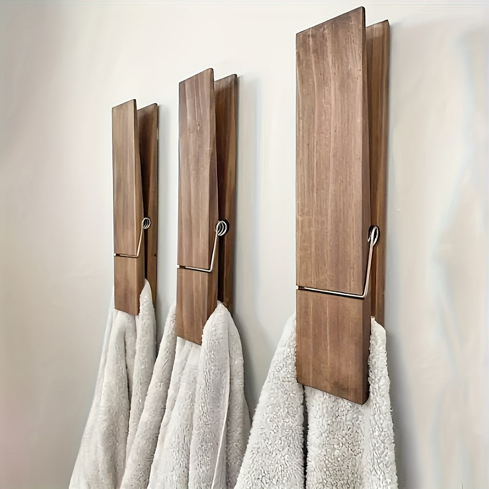 Wooden Towel Hooks