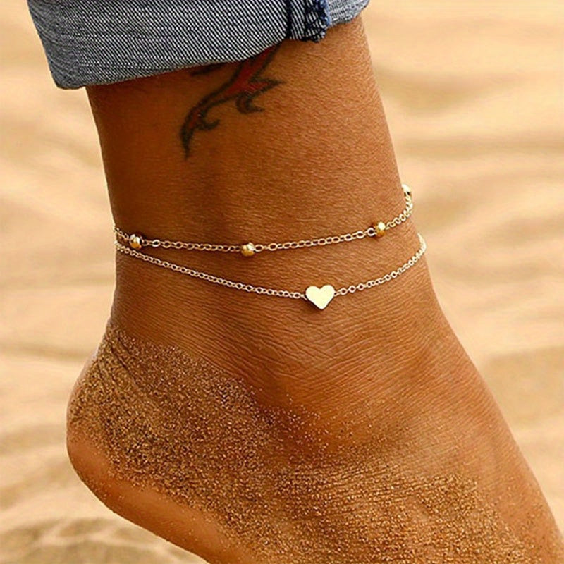 Heart Charm Anklet