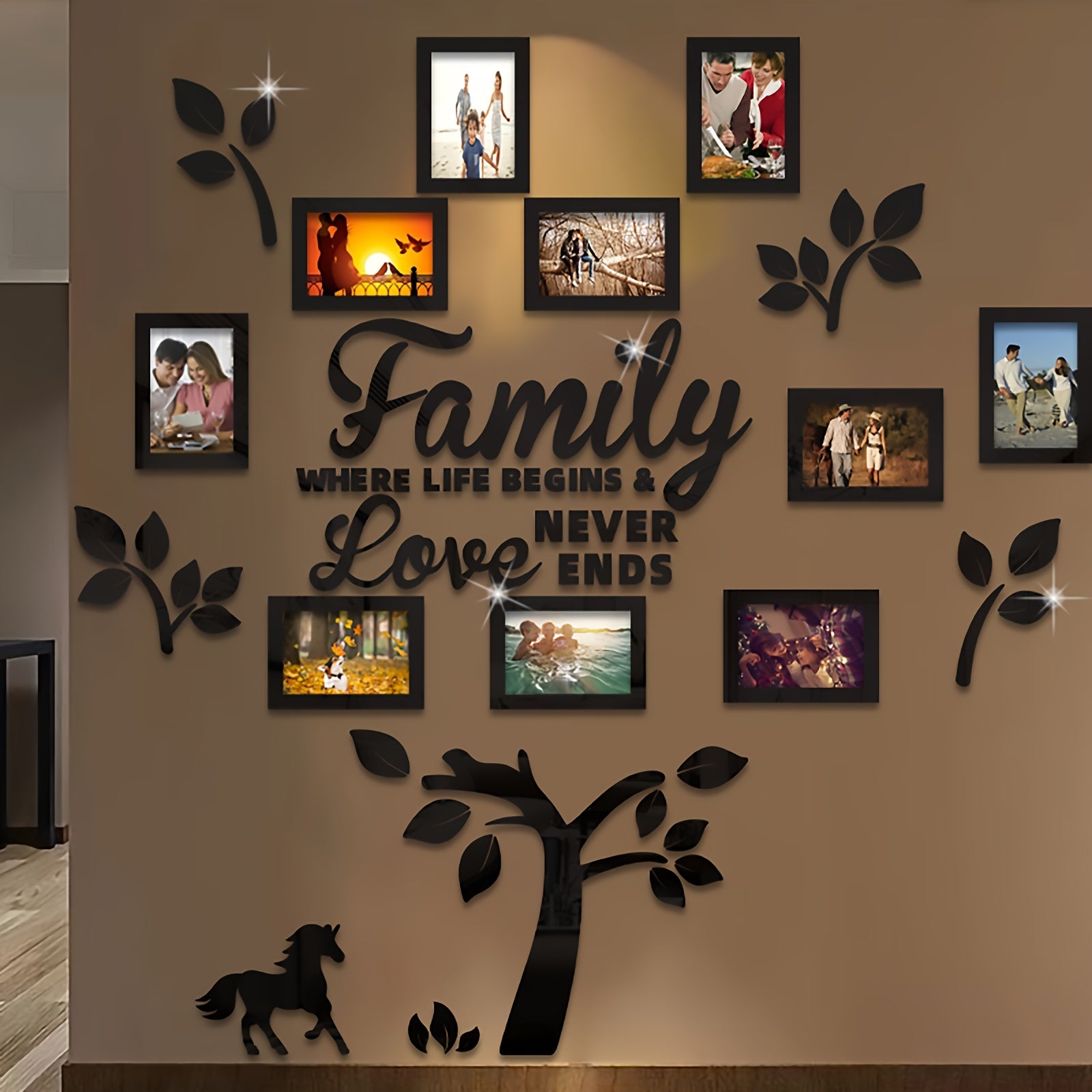 3D Family Photo Wall Frame Set