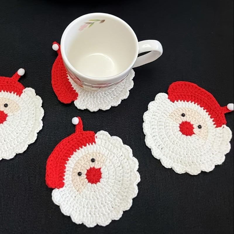 Santa Crochet Coasters