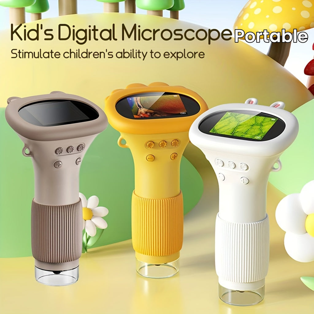 ChildrenS Portable Microscope Mini Handheld Pocket Digital Microscope for Kids and Adults IPS Screen Electronic Magnifier with 8 Adjustable LED Lights and Photo and Video as a ChildrenS Birthday