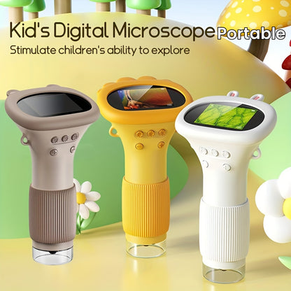 ChildrenS Portable Microscope Mini Handheld Pocket Digital Microscope for Kids and Adults IPS Screen Electronic Magnifier with 8 Adjustable LED Lights and Photo and Video as a ChildrenS Birthday