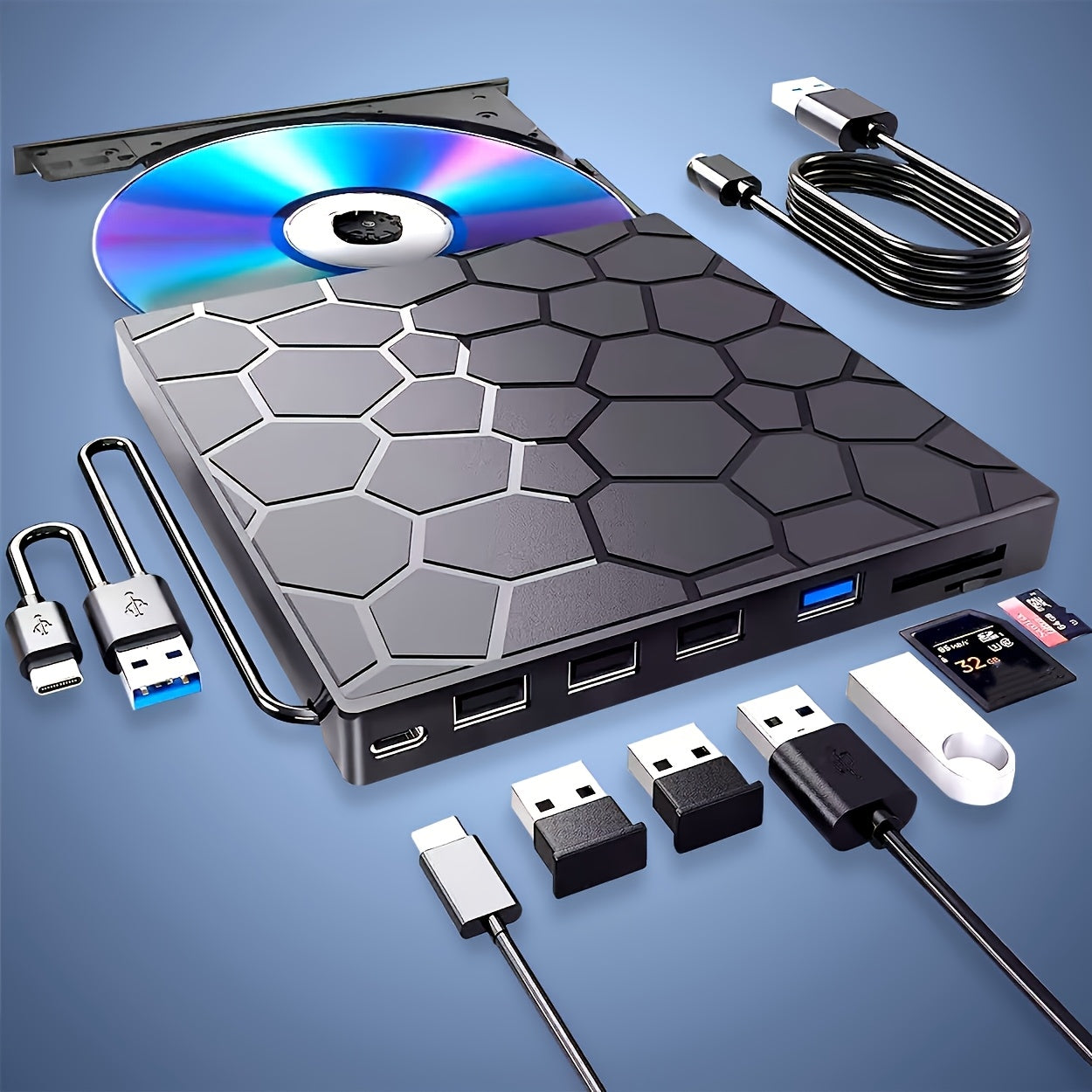 8in1 External DVD Drive