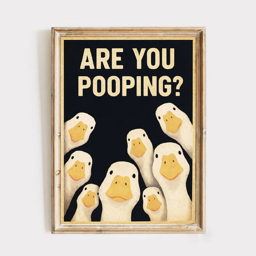 Funny Goose Bathroom Sign