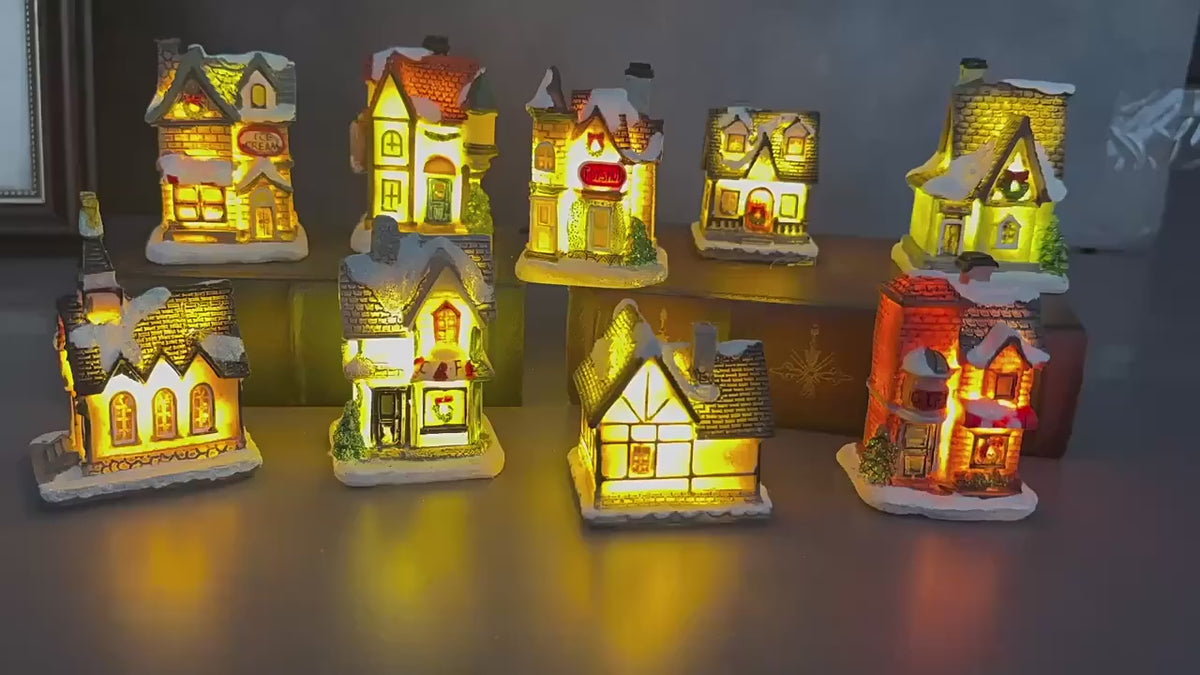 Cozy Christmas Village Set