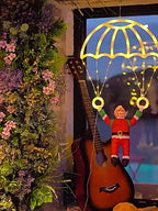 Parachuting Santa Lights