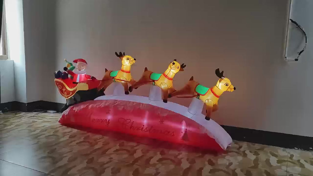 10FT Inflatable Santa Sleigh