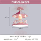 Pink Princess Carousel Ceiling Lamp size diagram showing 40 cm width and 45 cm height