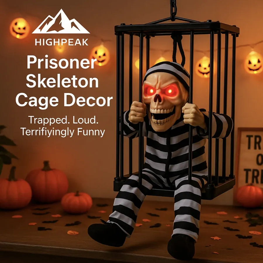 Prisoner Skeleton Cage Decor