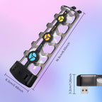 PS5 Triple Cooling Fan dimension guide showing the three-fan body, USB plug and 16.9 × 6.3 × 3.2 cm measurements.