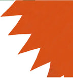 Pumpkin Poncho Costume Set close-up of the orange fabric and jagged pointed poncho hem