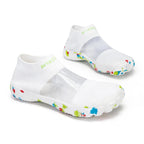 Quick-Dry Water Shoes in white, showing the rounded toes and low slip-on collars.