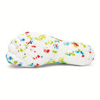 Quick-Dry Water Shoes white outsole showing raised tread and red, blue, and green accents.