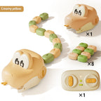 RC Snake Battle Game beige snake set showing one snake, one controller and eight magnetic collection pieces