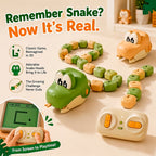 RC Snake Battle Game green and beige snakes with a retro snake-screen inset and remote controller