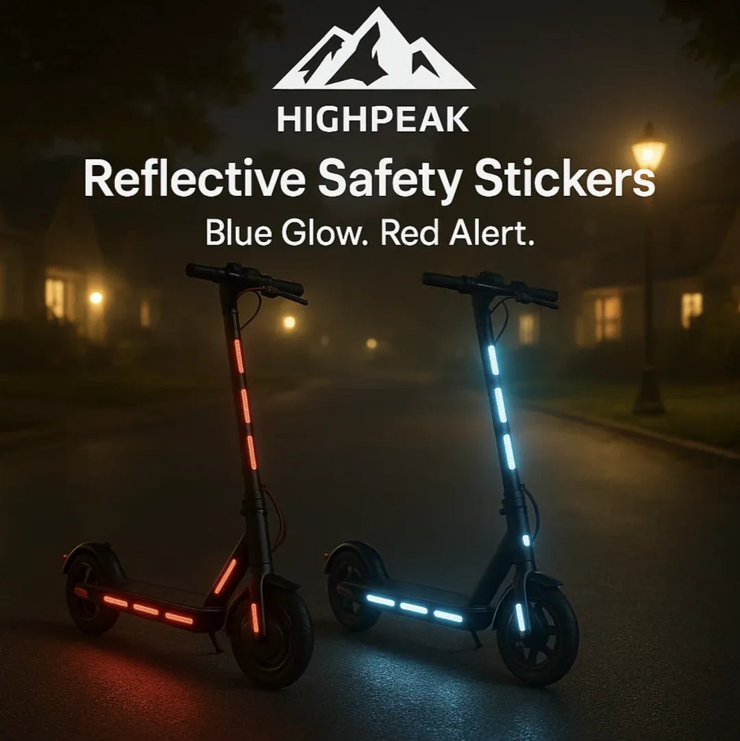 Inflitive Stickers HighPeak Reflective Safety Stickers– Night Visibility for Gear & Rides