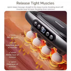 HighPeak DeepRelief™ multi-head body massager showing deep tissue massage targeting layers of muscle and skin for pain relief