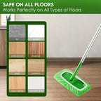 Green reusable mop pad floor guide for wood, bamboo, vinyl, laminate, and tile
