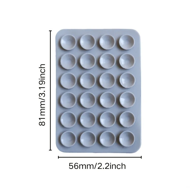 Reusable Rug Grippers size guide showing one grey pad at 81 by 56 millimeters