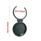Reusable Soda Can Lid size guide showing a 5 cm ring opening and 12 cm total length when open.