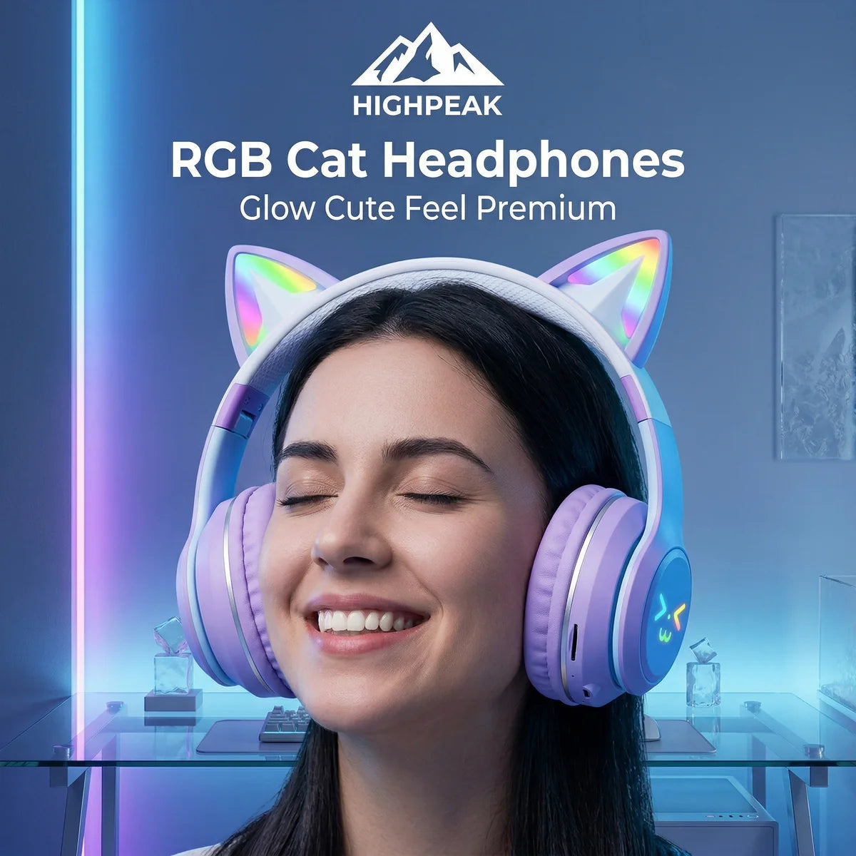 RGB Cat Headphones