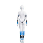 Robot Jumpsuit Costume worn from the back, showing the rear zipper and black angular waist detailing.